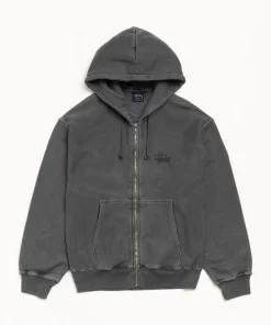 BASIC STÜSSY ZIP HOODIE PIGMENT DYED