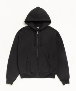 CURSIVE APPLIQUE ZIP HOODIE