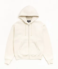 CURSIVE APPLIQUE ZIP HOODIE
