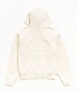 CURSIVE APPLIQUE ZIP HOODIE