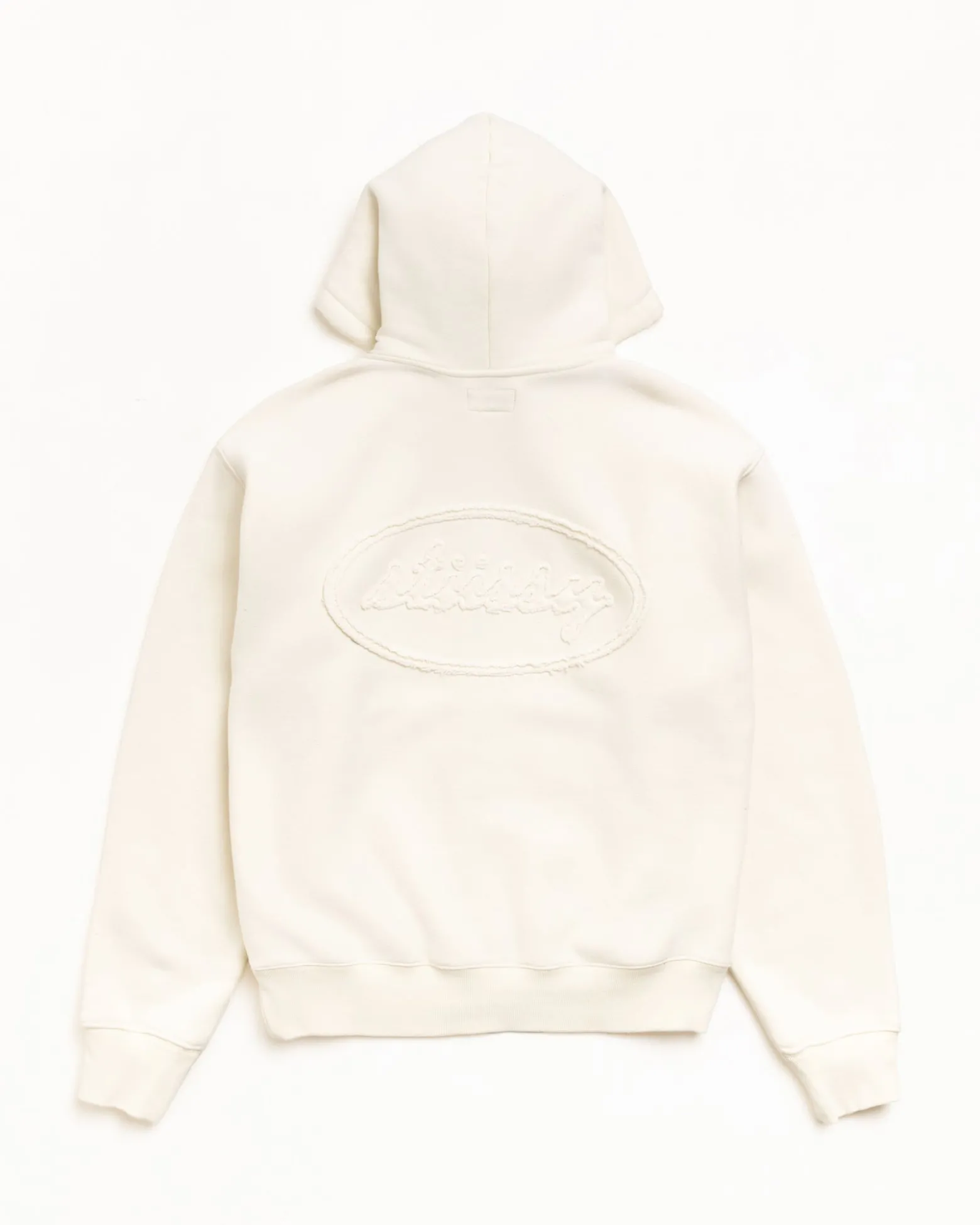 CURSIVE APPLIQUE ZIP HOODIE