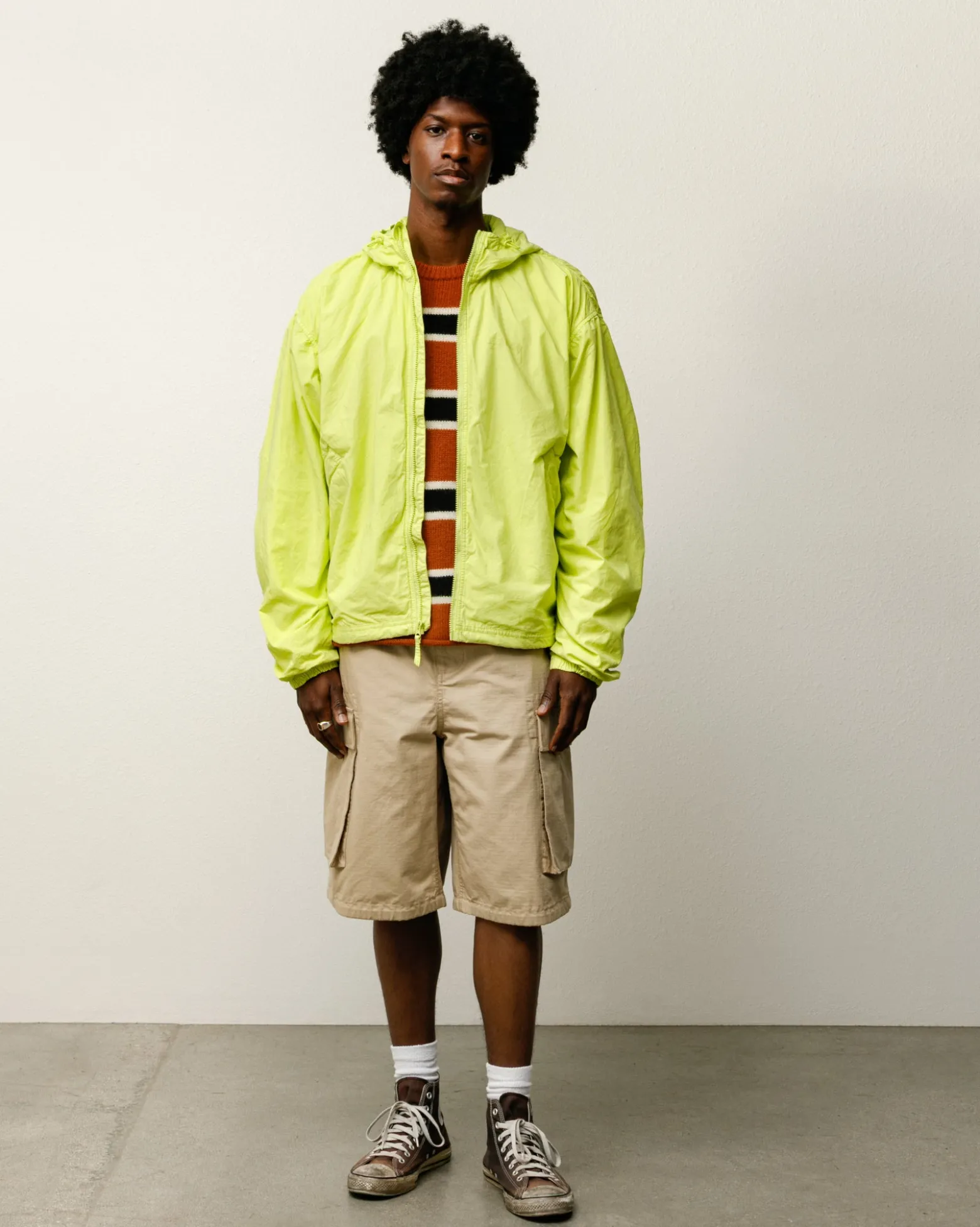 DOUBLE COTTON HOODED JACKET