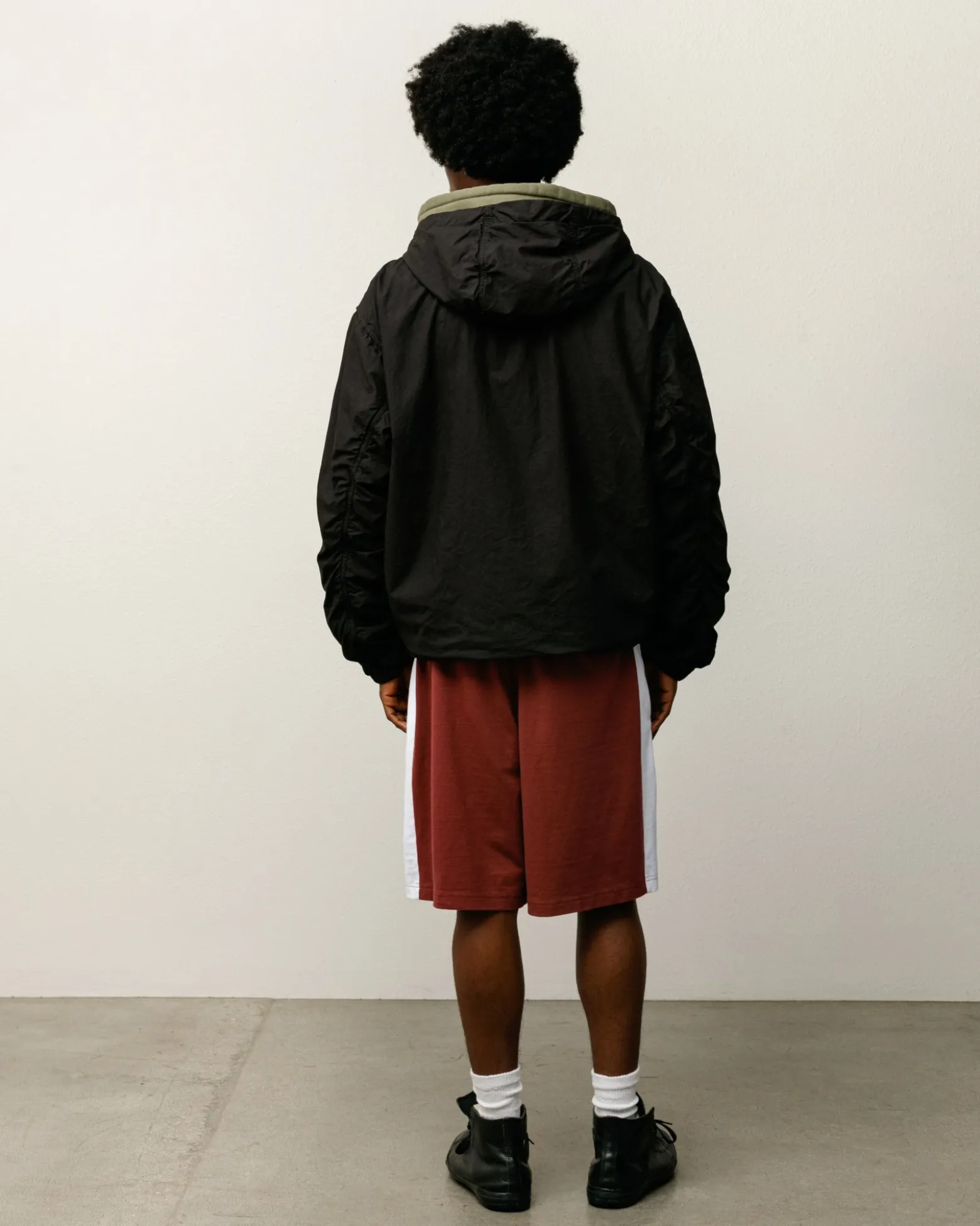 DOUBLE COTTON HOODED JACKET