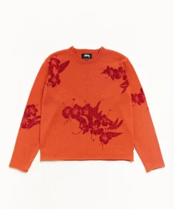 FLORAL ROLL NECK SWEATER