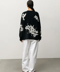 FLORAL ROLL NECK SWEATER