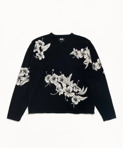 FLORAL ROLL NECK SWEATER
