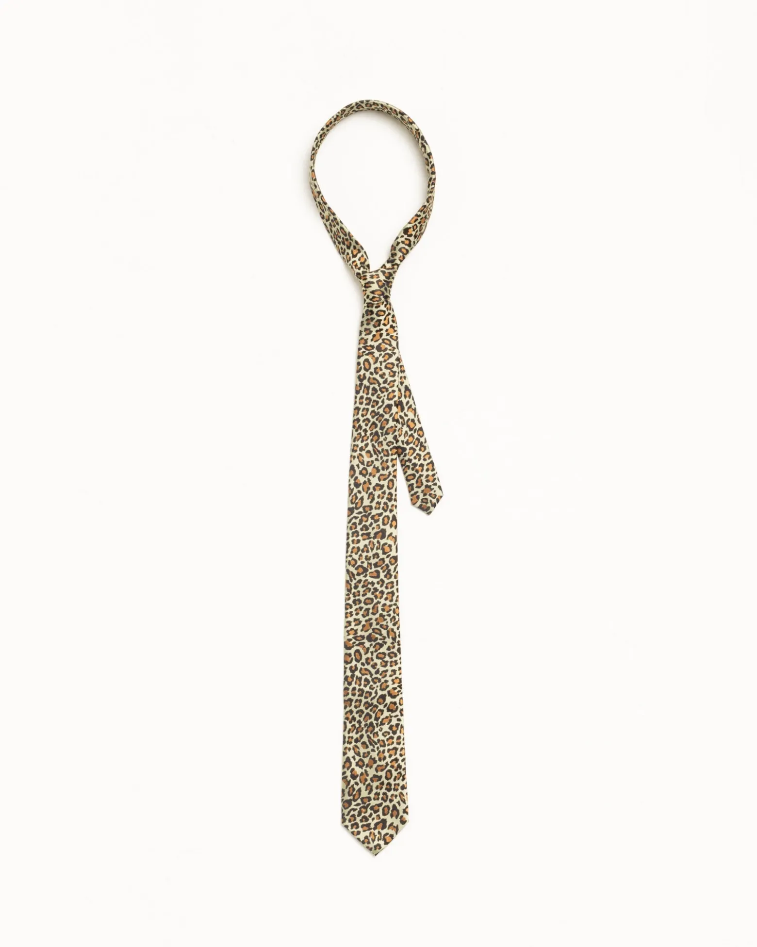 JACQUARD LEOPARD TIE