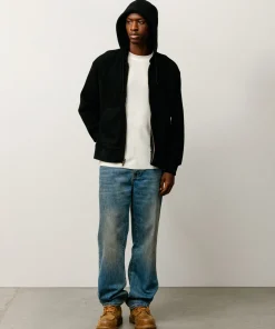 PATCH ZIP KNIT HOODIE
