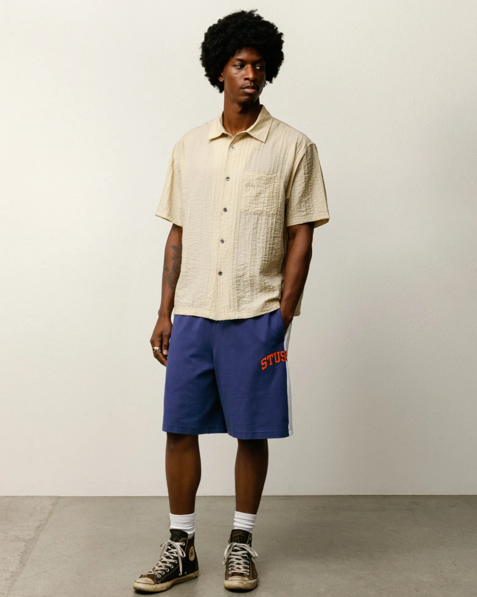 PLEATED TEXTURED SHIRT