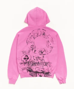 SKULLS ZIP HOODIE PIGMENT DYED