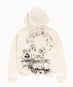 SKULLS ZIP HOODIE PIGMENT DYED