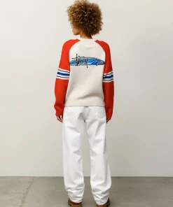 STRIPE RAGLAN CREW