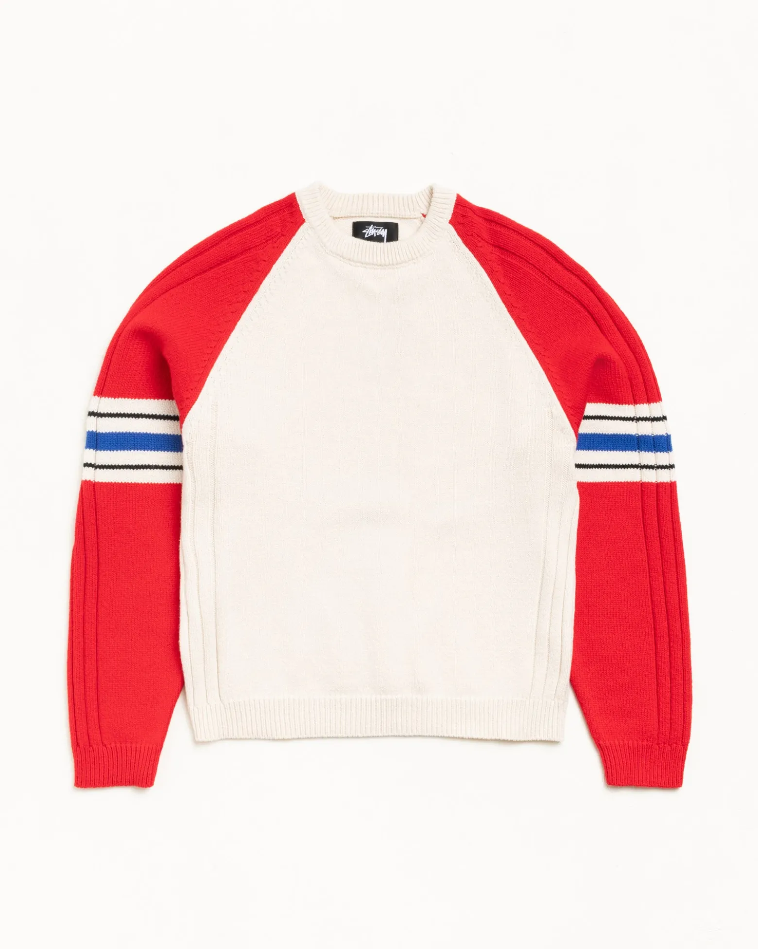 STRIPE RAGLAN CREW