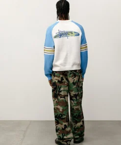 STRIPE RAGLAN CREW