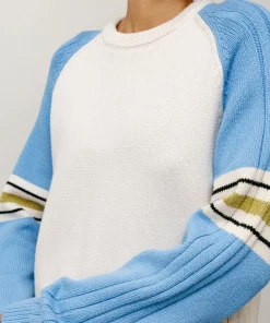 STRIPE RAGLAN CREW