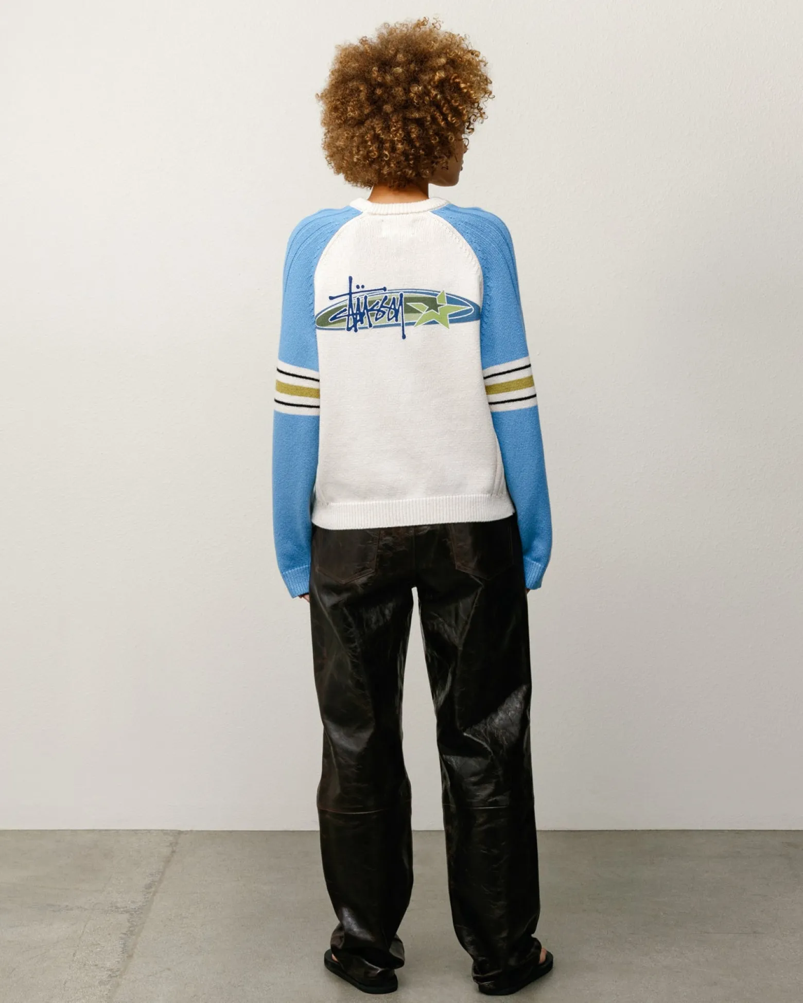 STRIPE RAGLAN CREW