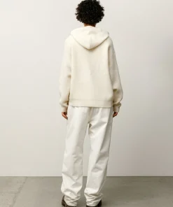 TEXTURED ZIP HOODED SWEATER