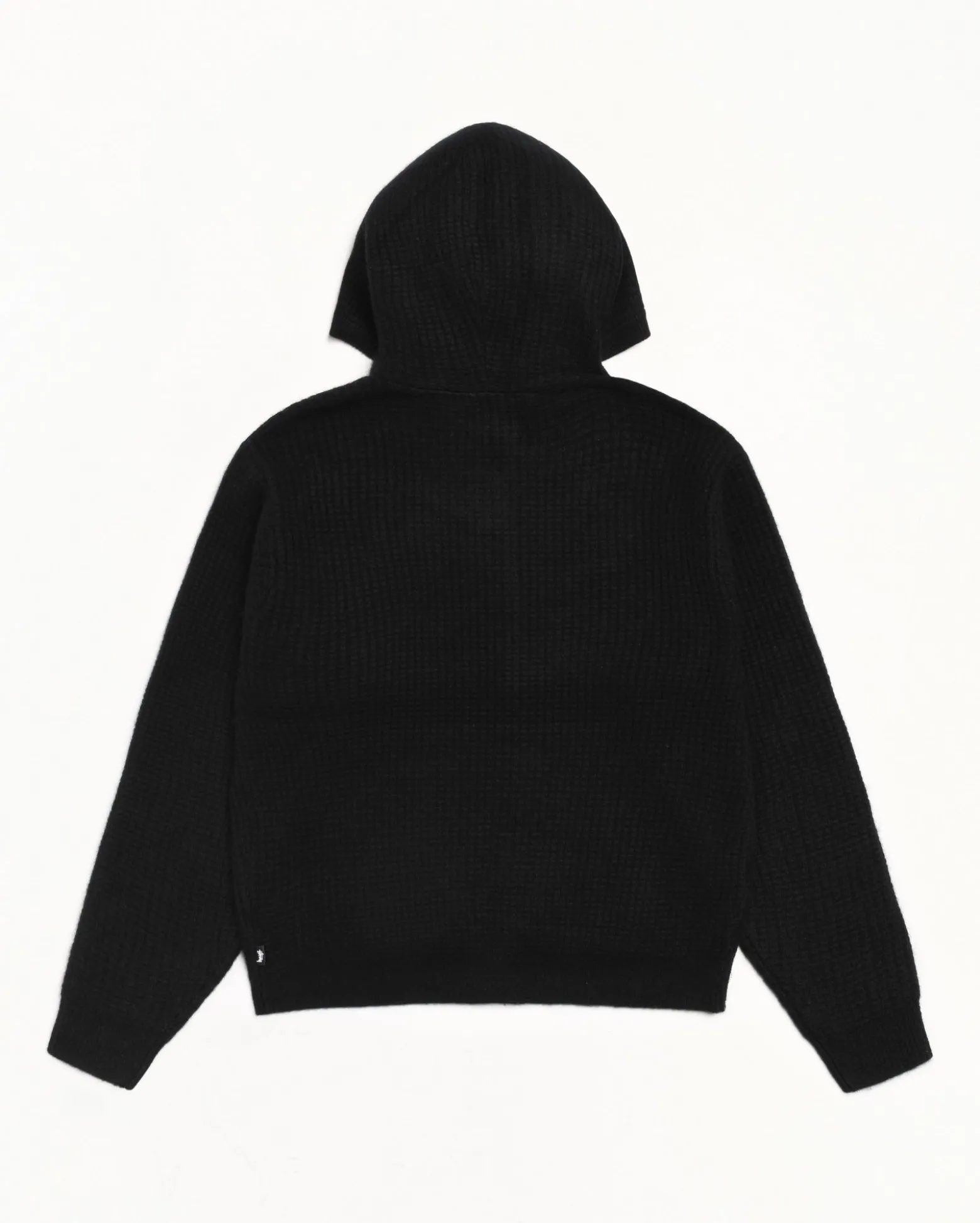 WAFFLE CASHMERE ZIP HOOD SWEATER