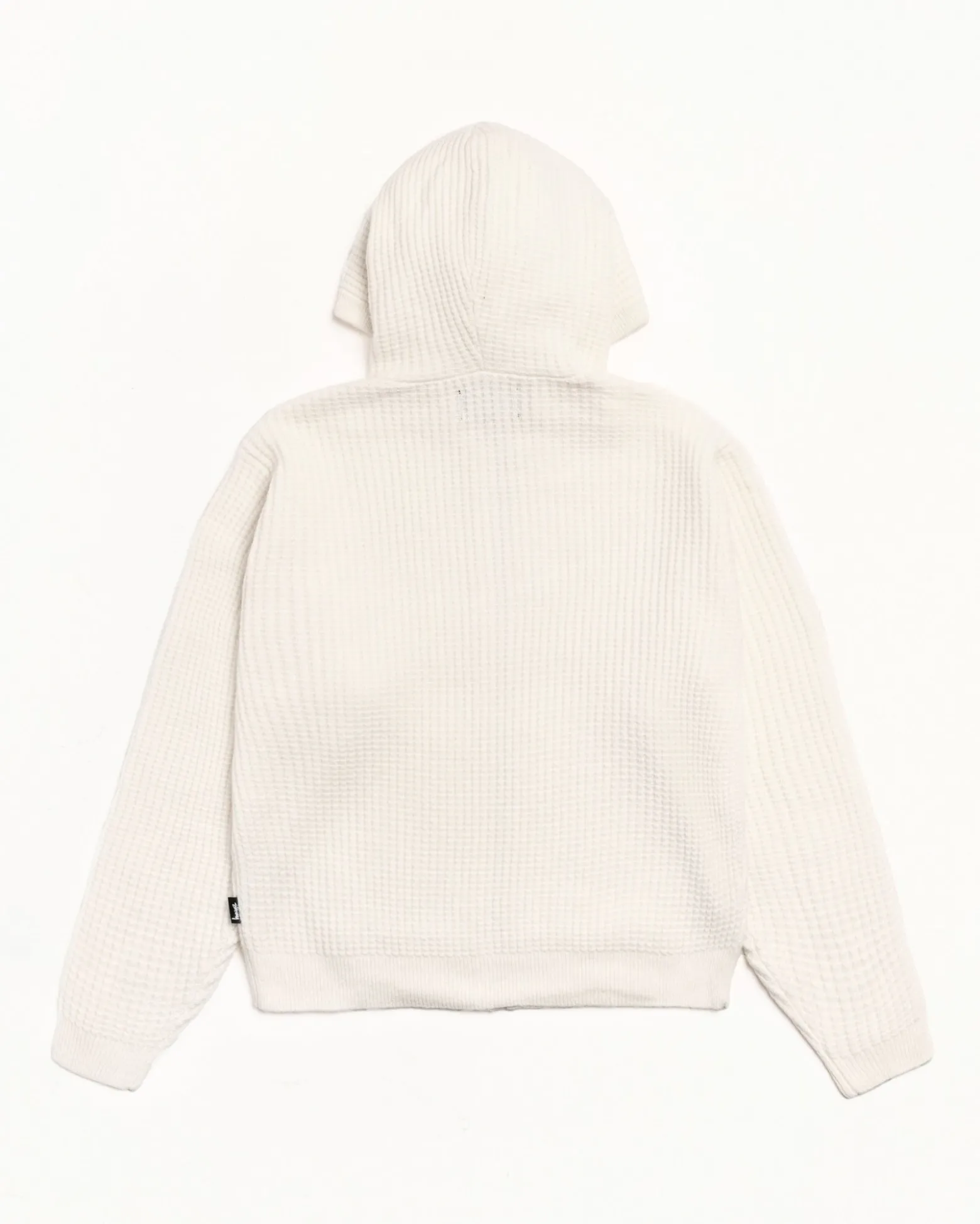 WAFFLE CASHMERE ZIP HOOD SWEATER