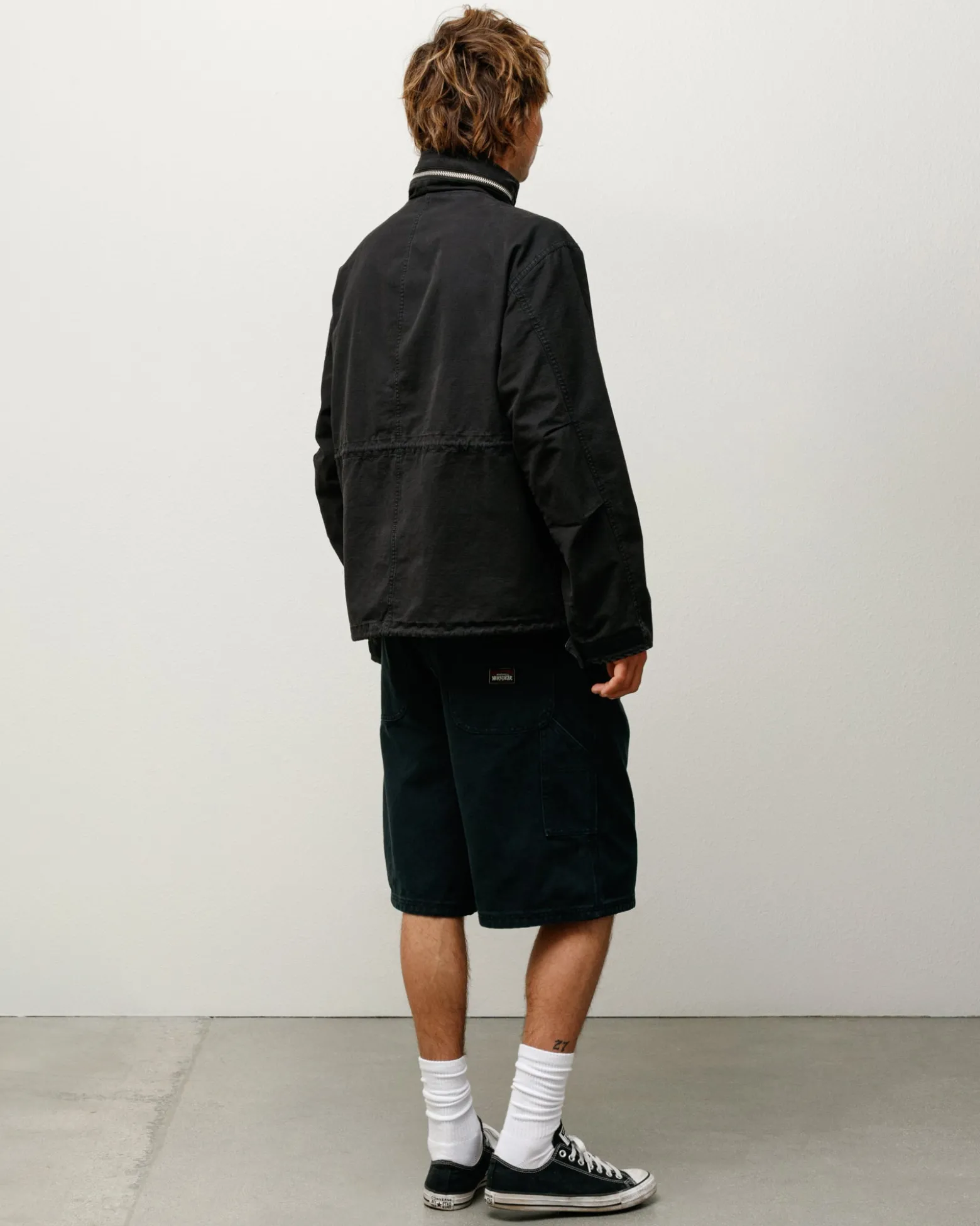 WASHED CANVAS WORK SHORT