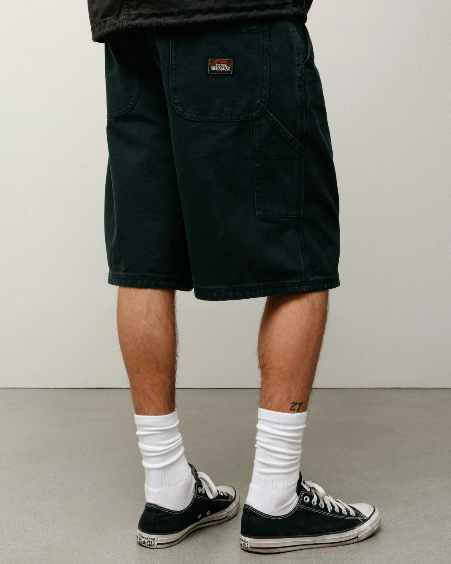 WASHED CANVAS WORK SHORT