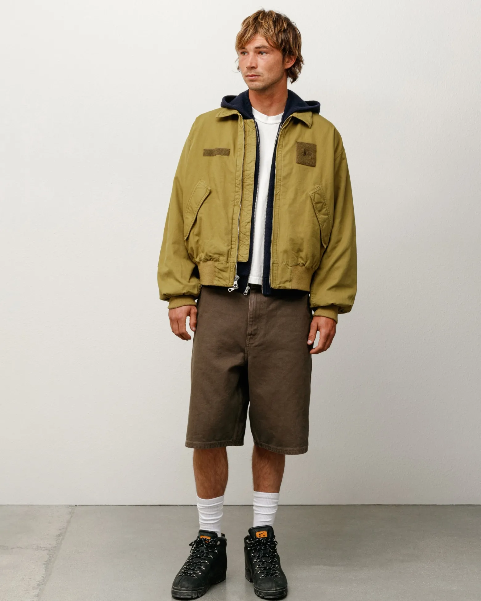 WASHED CANVAS WORK SHORT