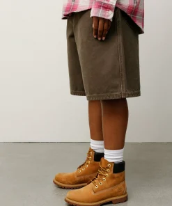 WASHED CANVAS WORK SHORT