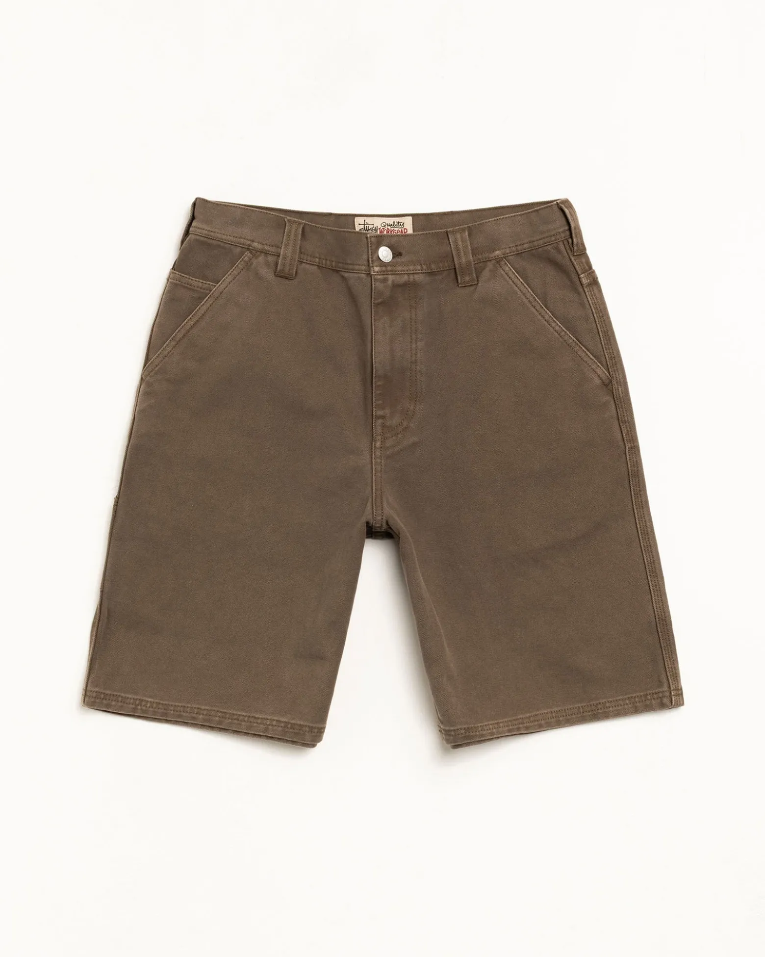 WASHED CANVAS WORK SHORT